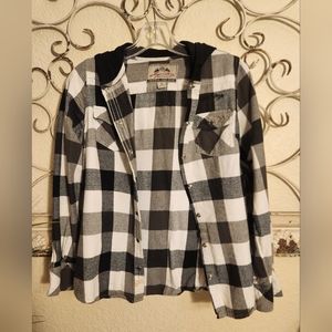 🦄 Legendary hooded plaid top